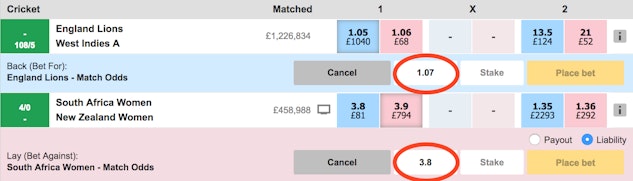 Betfair Exchange Set Your Own Odds