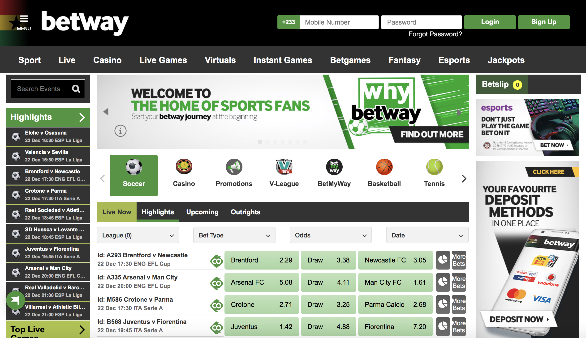 Betway Ghana Sports