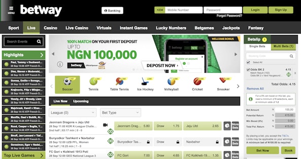 Betway Nigeria Home Page