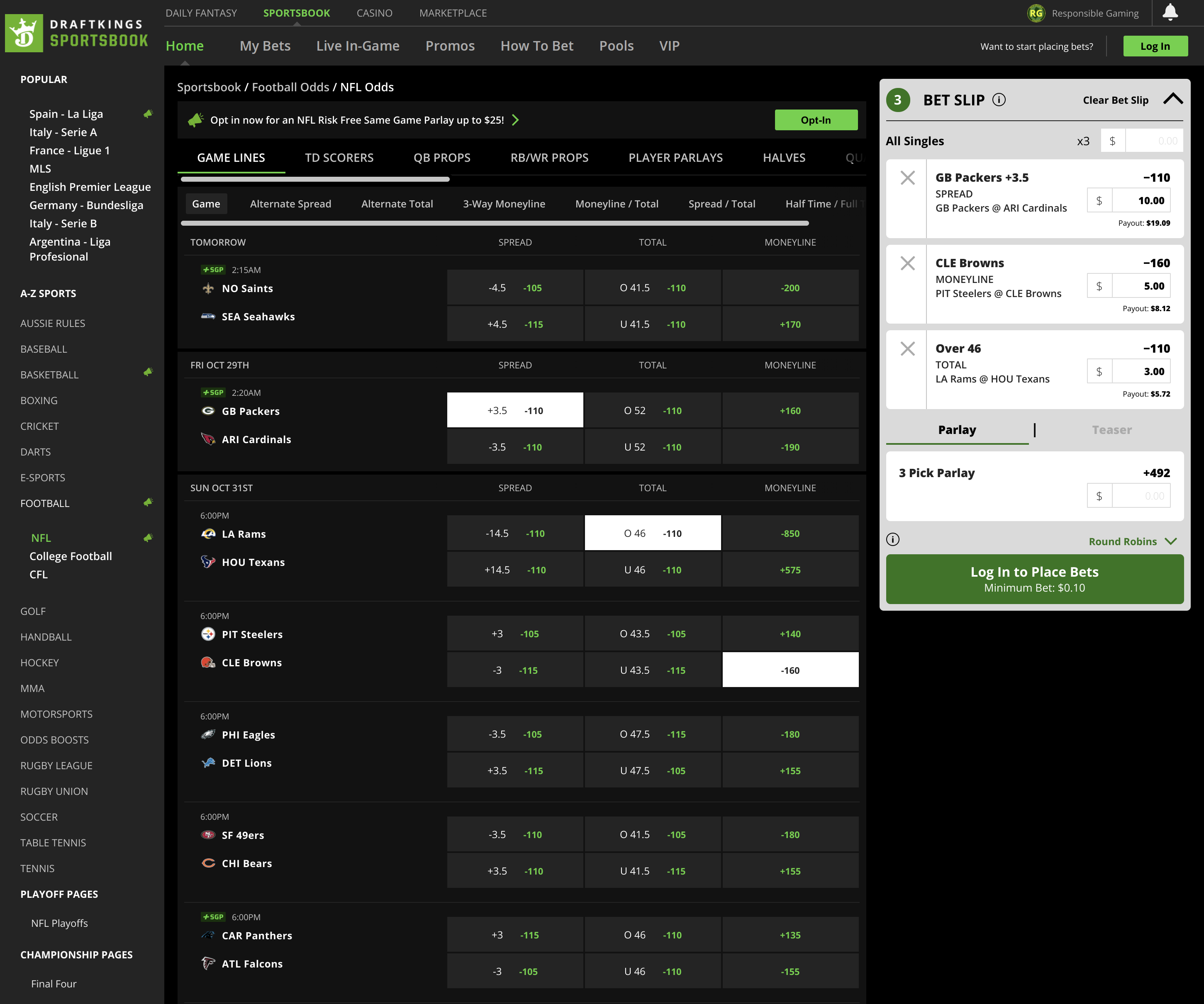 Draft Kings Sportsbook