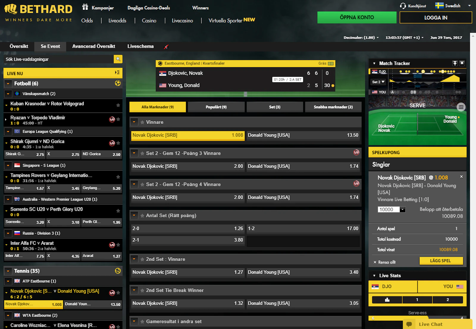 Bethard Liveodds