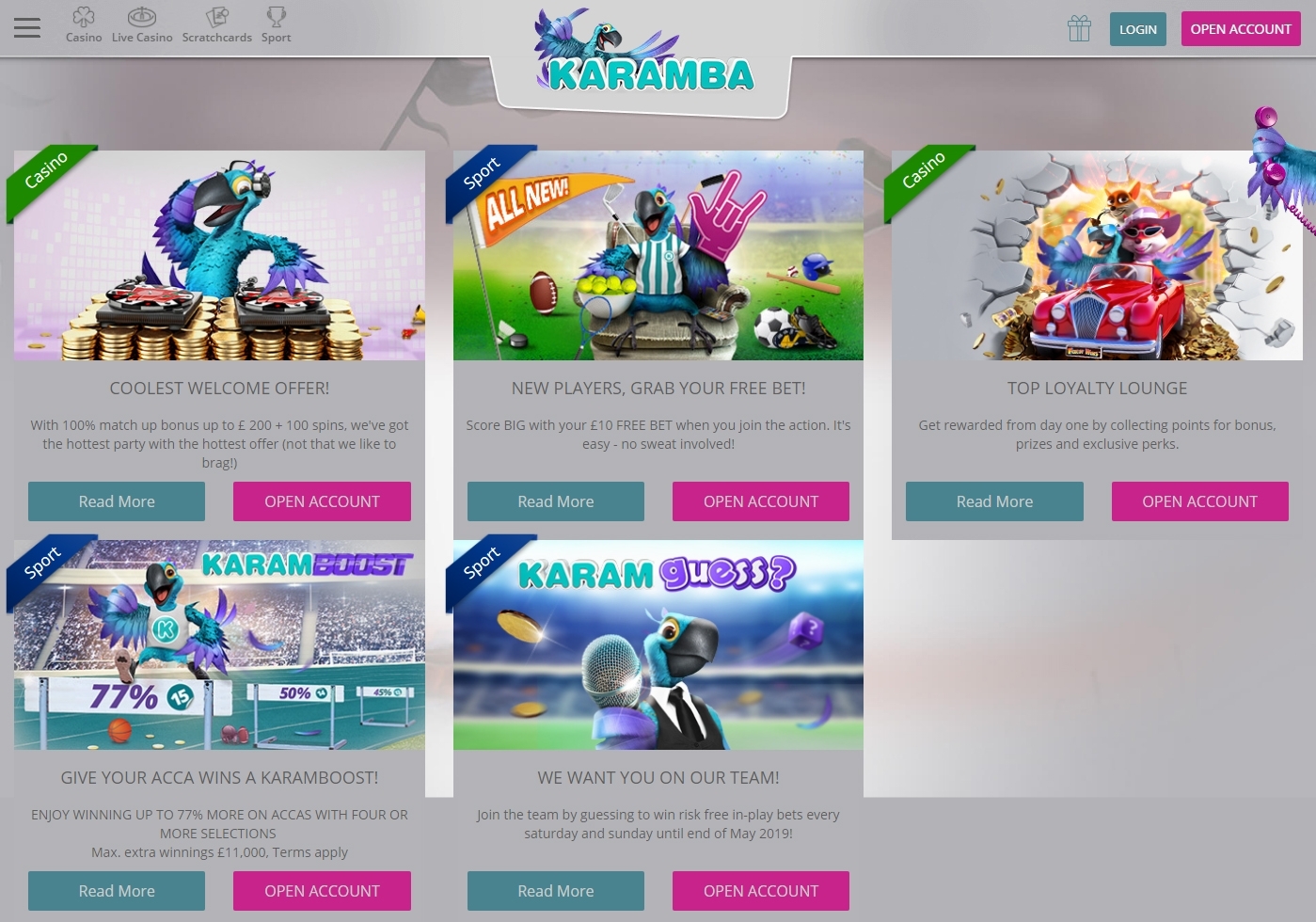 Karamba no deposit bonus codes 2018