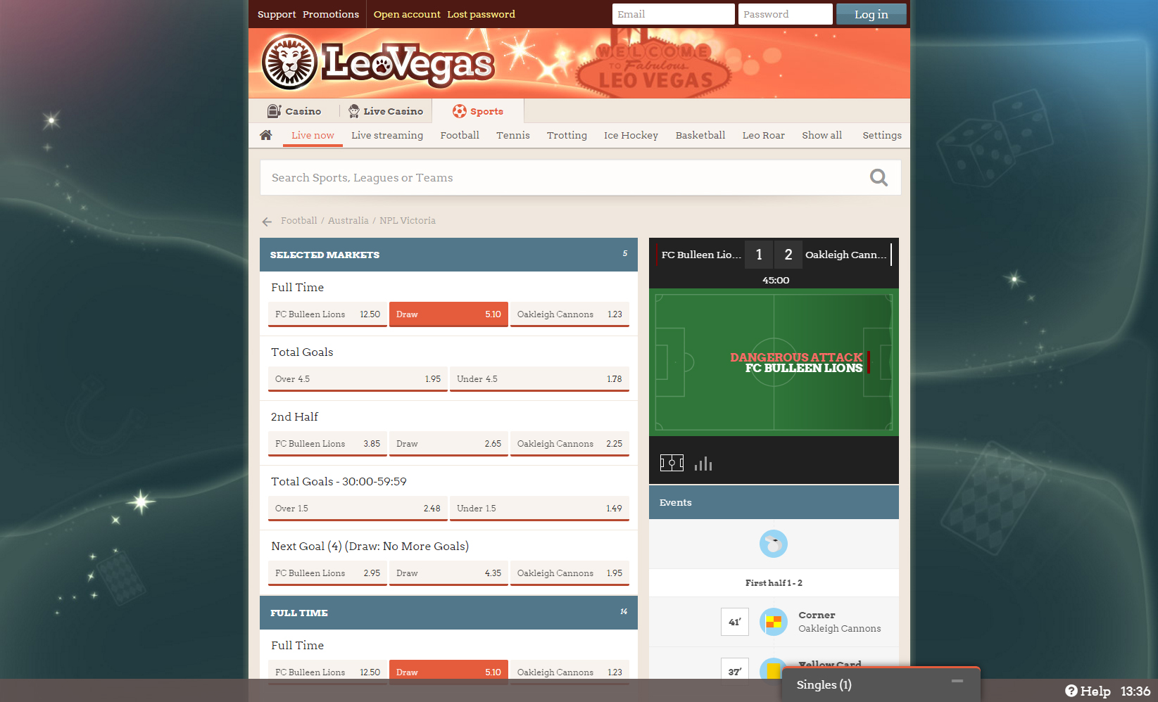 Leovegas 50 free bet games