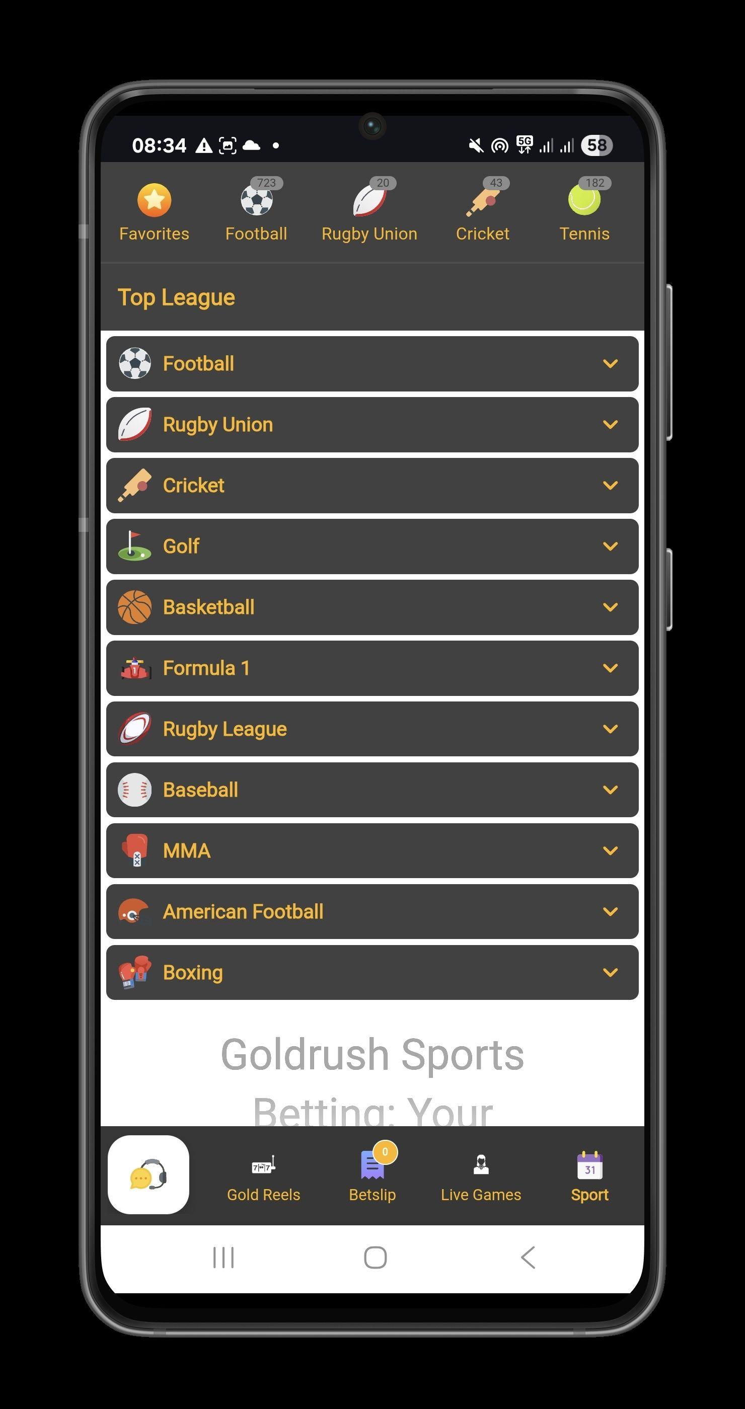Goldrush SA Sports