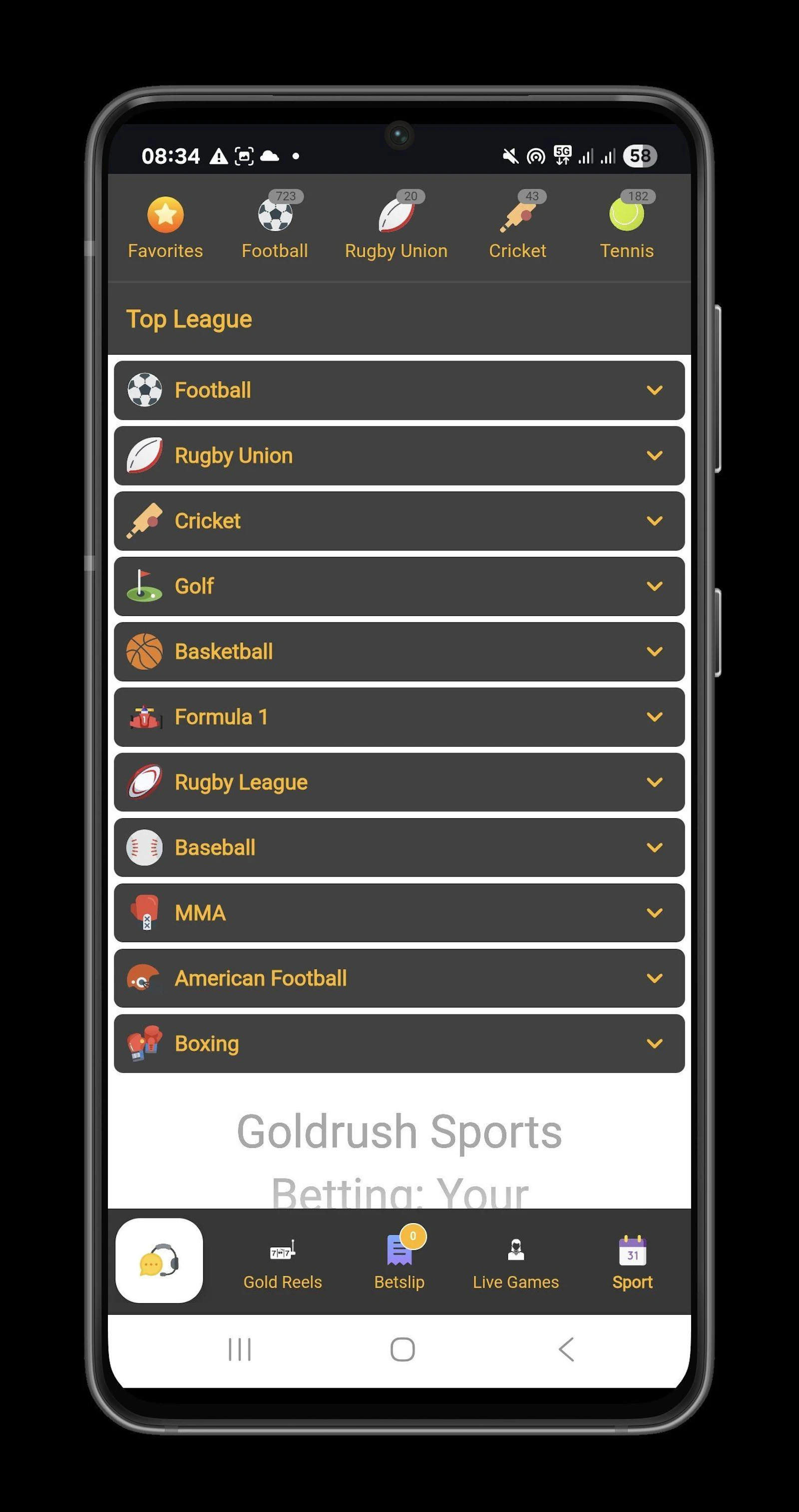 Goldrush SA Sports
