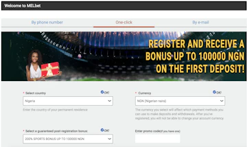 Melbet Sign Up Page