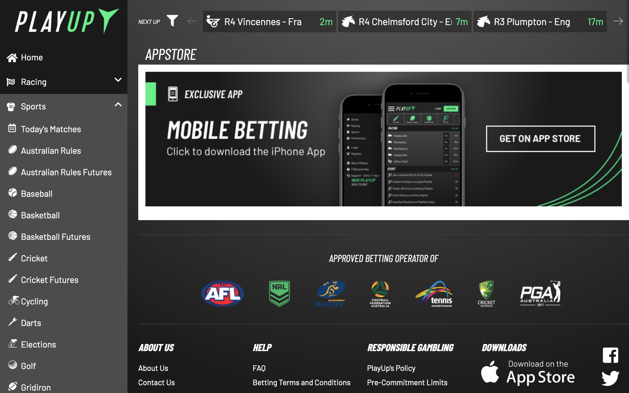 Play Up Betting App