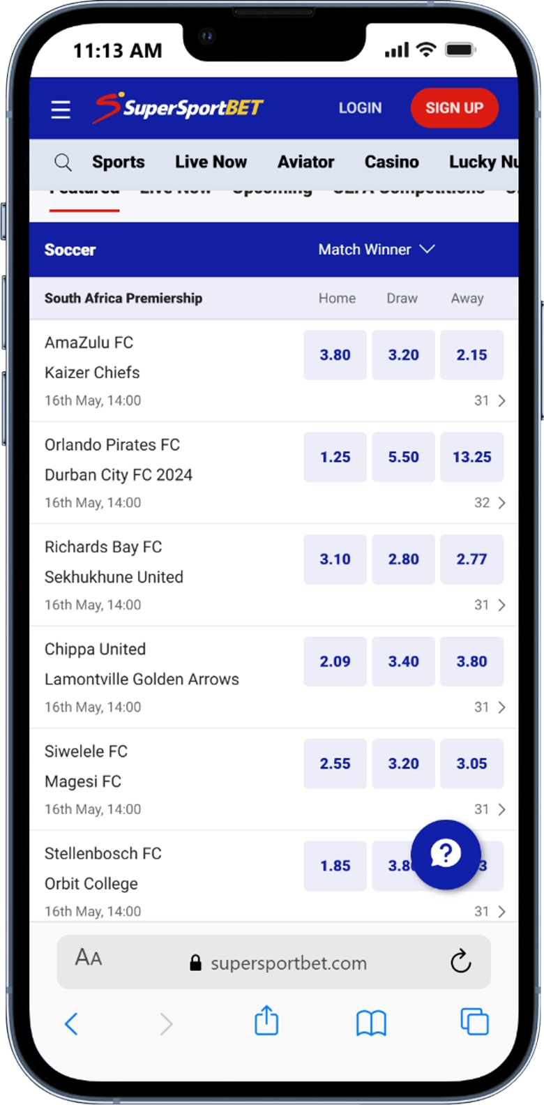 Super Sport Bet SA Soccer