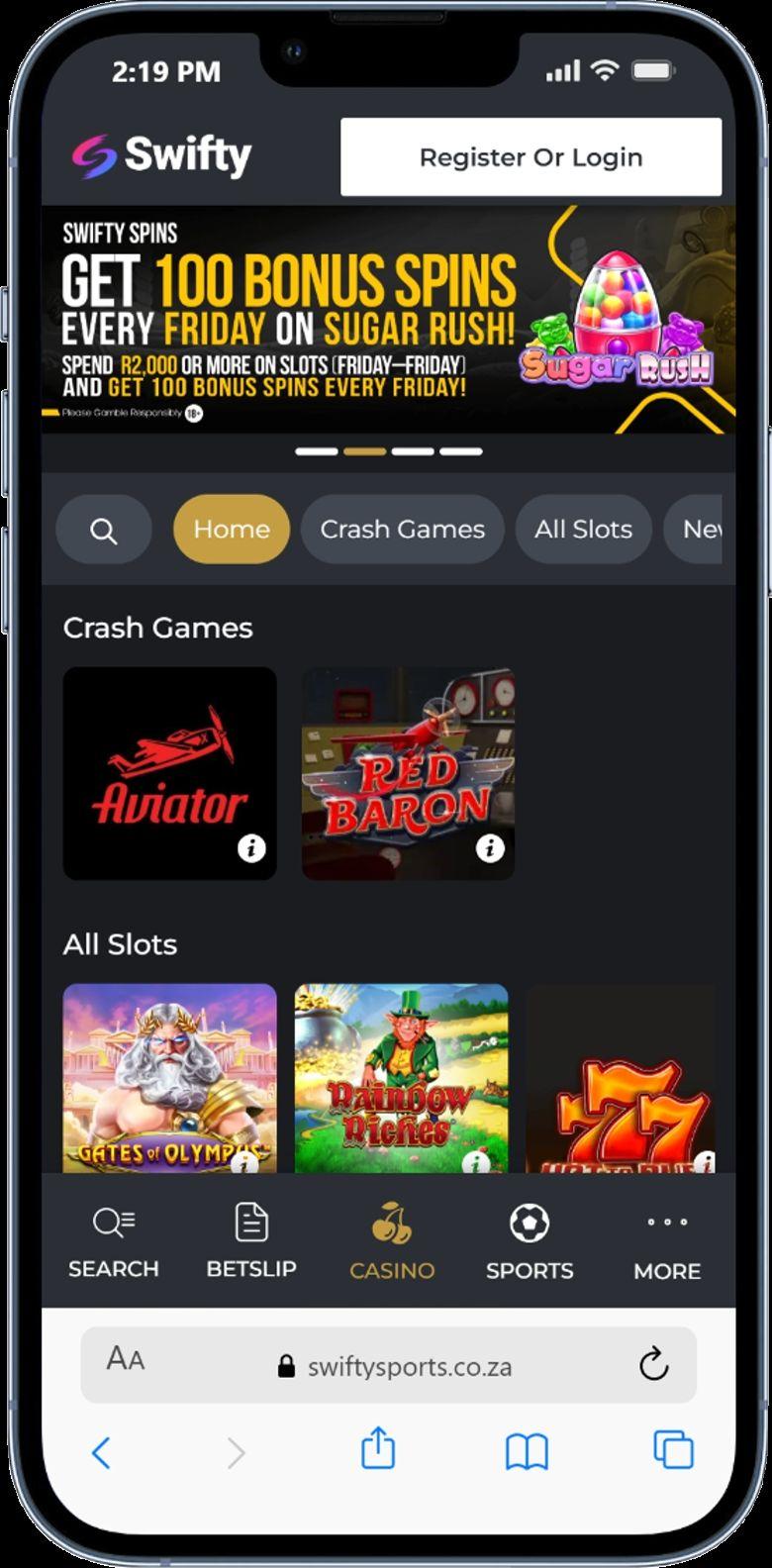 Swifty Sports Home Page