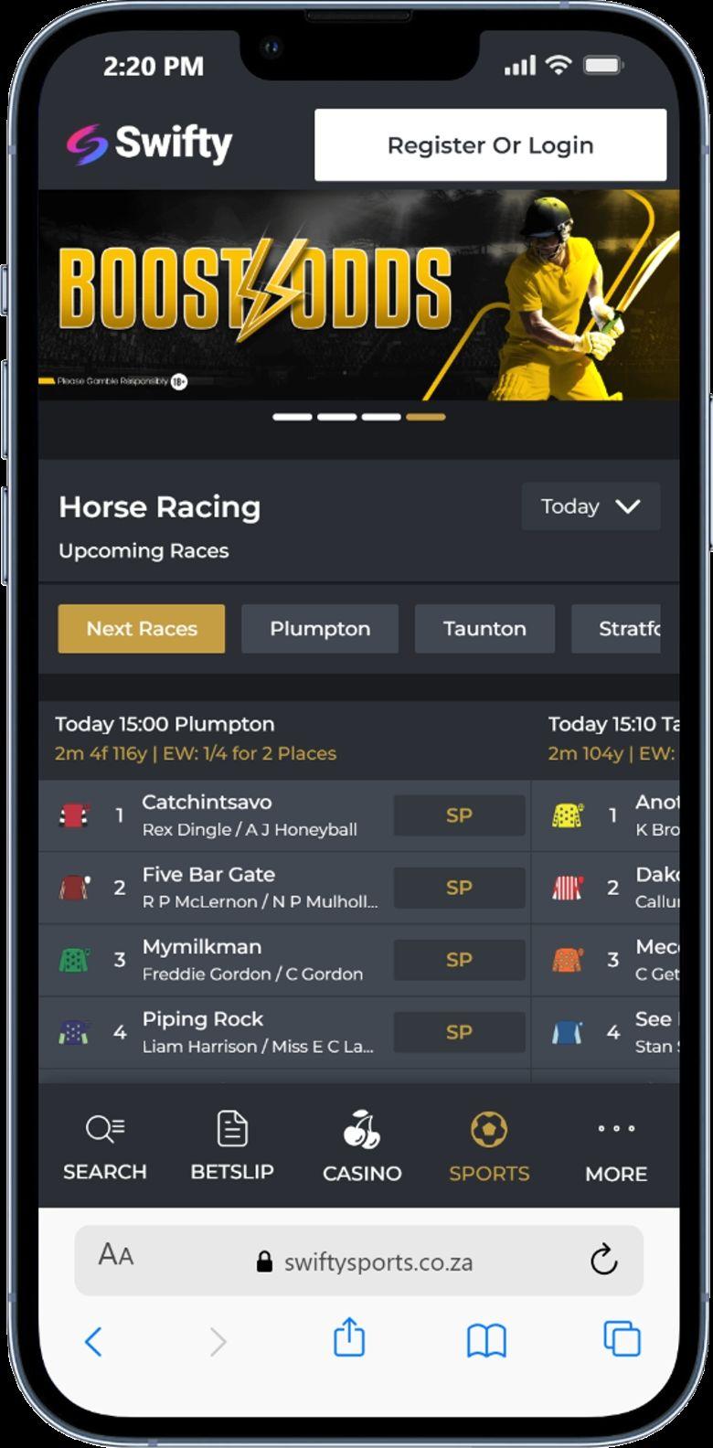 Swifty Sports Markets