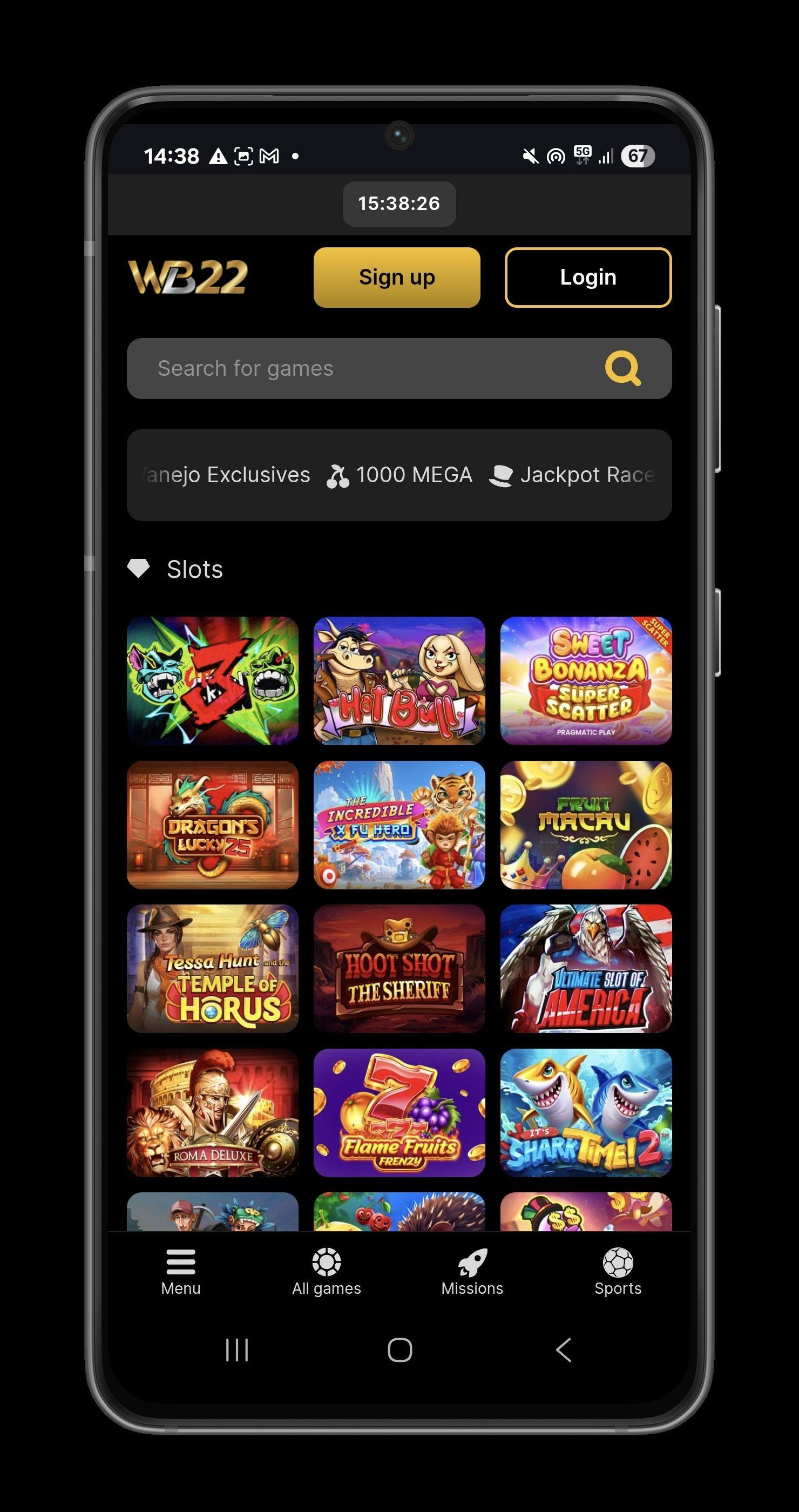 Wanejobets SA Slot Games