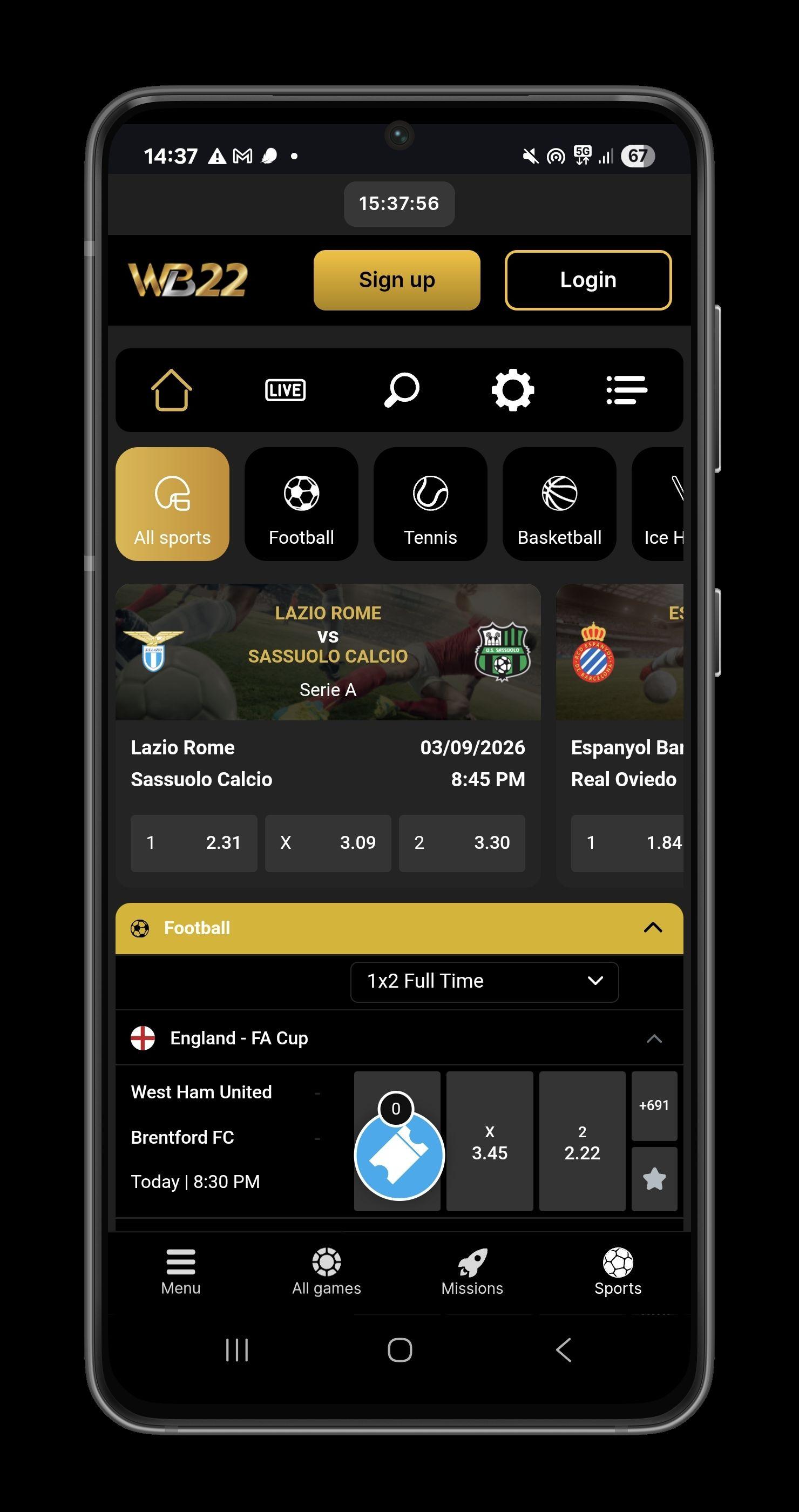 Wanejobets SA Sportsbook