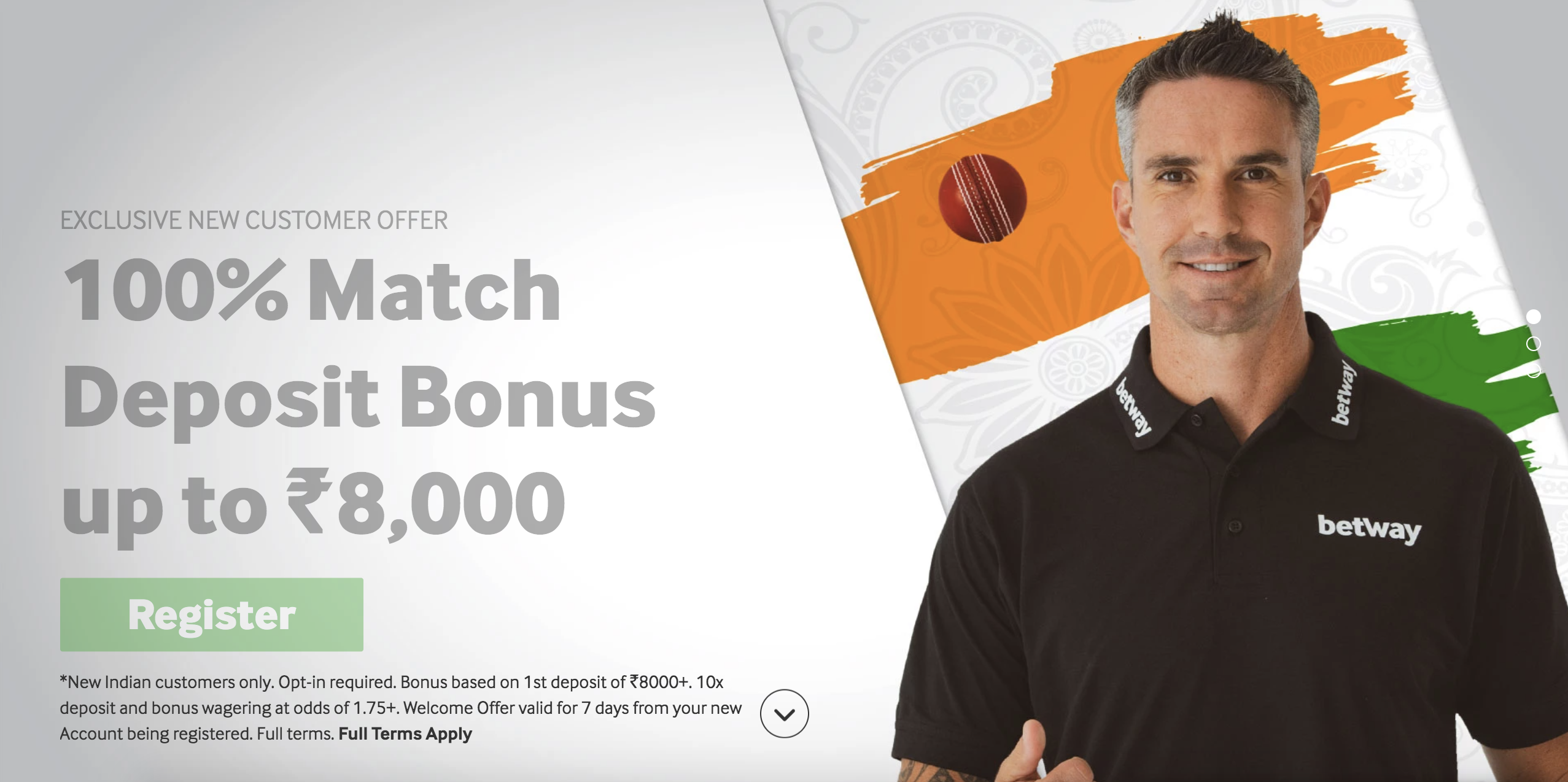 Betway Cricket is offering a massive bonus of ₹8000