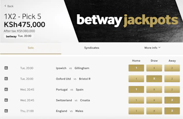 Betway jackpots