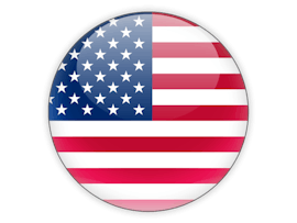 Usa round flag