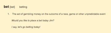 What is betting